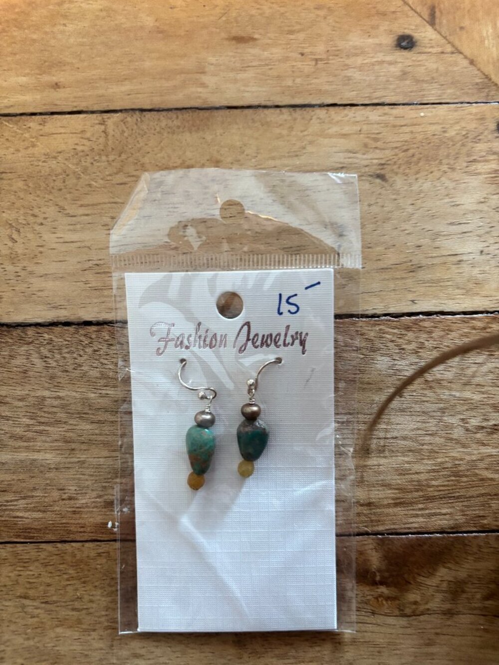 Turquoise-Look & Coral Drop Earring Trio - 3 Pairs Boho Style